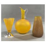 Decanter & Art Deco Vases Attrib. Kjell Engman