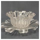 Stevens & Williams Zipper Glass Bowl and Plate