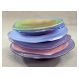 6 Art Glass Bowls By Higgins