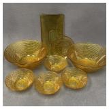 Anchor Hocking Soreno Amber Glass Bowl Set