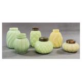 6 Vintage Glass Shakers