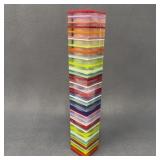Colorful Stacked Glass Vase, Signed 2005