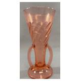 Pink Depression Glass Vase
