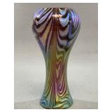 Iridescent Art Glass Vase