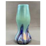 Kralik Attributed Art Nouveau Marbled Glass Vase