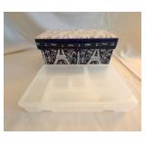 Decorative Paris Storage Box & Plastic Organizer