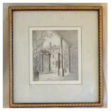 Gaston Viet Artist Etching, Framed, Signed
