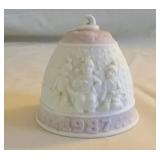 Lladrï¿½ Porcelain Christmas Bell 1987