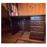 Wood Desk with Four Drawers, 49x24x30 Inches