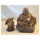Bronze Laughing Buddha Figurines