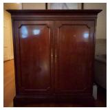 Mahogany Double Door Media Cabinet