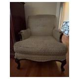 Upholstered Armchair With Wood Frame