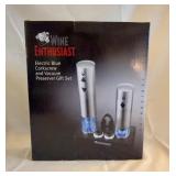 Wine Enthusiast Electric Blue Gift Set