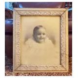 Framed Sepia Baby Portrait Photo, 19x22 in.