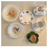 Fine China Plates & Trinket Box Lot