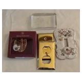 Lot: Switch Plates, Glass Block & Box