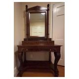 Maitland-Smith Mahogany Vanity With Mirror