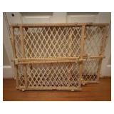 Plastic Safety Gates With Wood Trim, Set Of Two