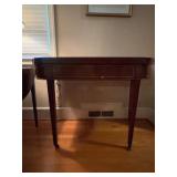 Folding Mahogany Card Table with Casters