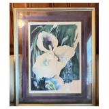 Framed Calla Lily Print Signed 140/250, 30x36