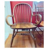Windsor Style Wooden Armchair with Spindle Back