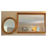 Framed Wall Mirrors: Oval and Rectangular