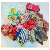19 Assorted Scarves, Various Materials