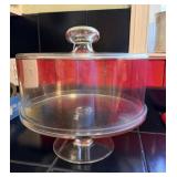 Clear Glass Cake Stand With Dome Lid