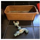Copper Loaf Pan and Rooster Garden Faucet