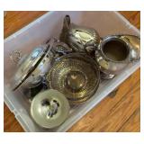 Silver Plate Serving Items Assortment