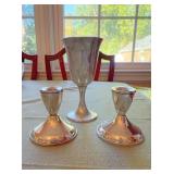 Gorham Sterling Goblet & Duchin Candlestick Set