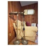Pair Verilux & OTT-LITE Adjustable Floor Lamps