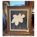 Magnolia Art Print Signed, Framed 28x32 in.