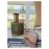 Brass Pineapple Kindling Holder & Wood Carrier