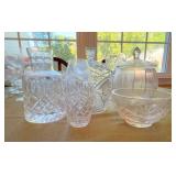 Cut Glass Vases, Decanters, Jars