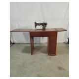 Vintage White Rotary Sewing Machine