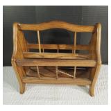 Vintage Wooden Magazine Rack