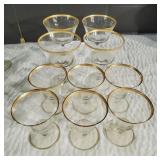 Vintage Gold Rimmed Goblets