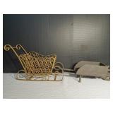 Santa Sleigh and Rustic Wagon