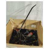 Assorted Screwdrivers And Prybar