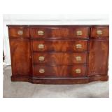 Large Oak Dresser with Brass Hardware