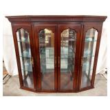 Large Two Piece Wood China Cabinet