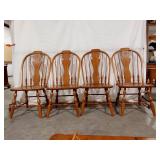 Six Wooden Bowback Chairs