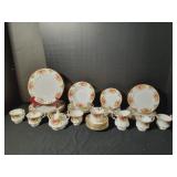 Vintage Set of Old Country Roses China Set