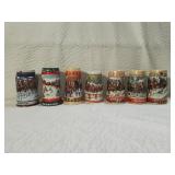 Seven Assorted Budweiser Beer Mugs