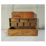 Vintage Wooden Cheese Boxes & More