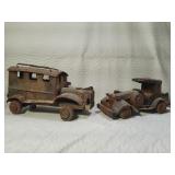 Vintage Tin & Wood Toy Trucks