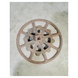 Vintage Cast Iron Railroad Car Handbrake Wheel