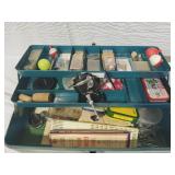 Vintage Tacklebox with Fly Lures & Reel