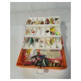 Vintage Adventurer Tacklebox with Lures & Reel